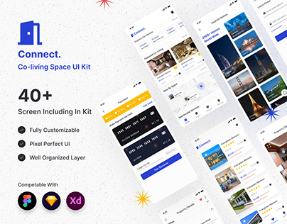Connect - Co-Living Space UI Kit.