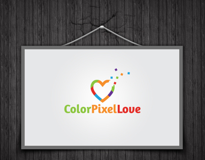 Color Pixel Love Logo