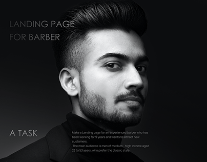 landing page for barber