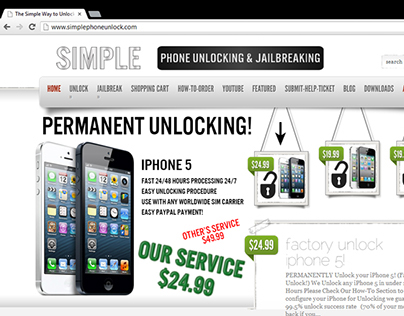 Simple Phone Unlocking Website 2012