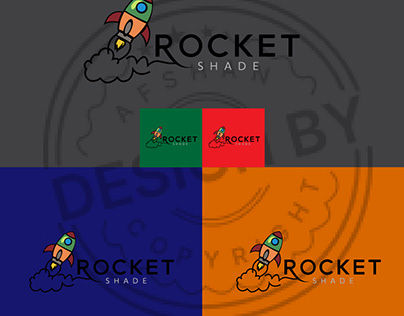 Rocket Shade Logo Mockup