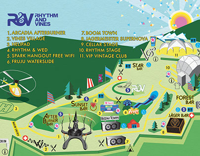 Rhythm & Vines Festival Map 2014