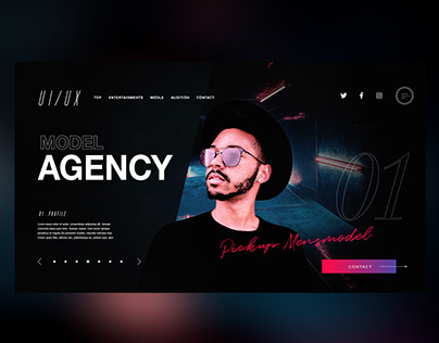 🚶🏼‍♂️MODEL AGENCY WEB SITE ｜Daily Ui Design