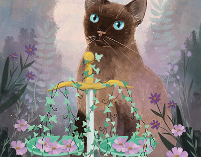 The Enchanted Forest Felines Tarot Cards