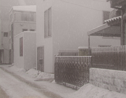 Moriyama house in the snowfall