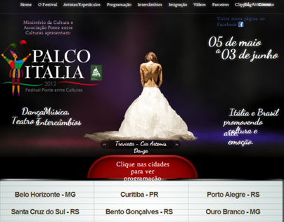 Site do Festival Internacional "Palco Italia"