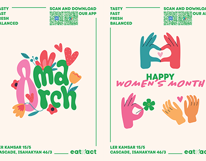 Brochures design for eatn'act women's month commercial