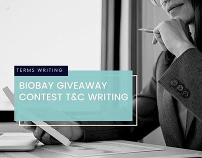 Biobay Giveaway Contest Terms and Conditions Writing