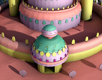 Low Poly Candy Castle