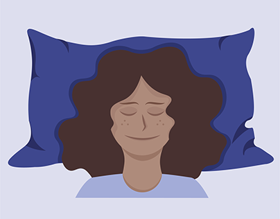 Sleeping Woman Character Illustration