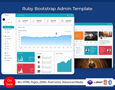 Ruby Responsive Bootstrap Admin Web App