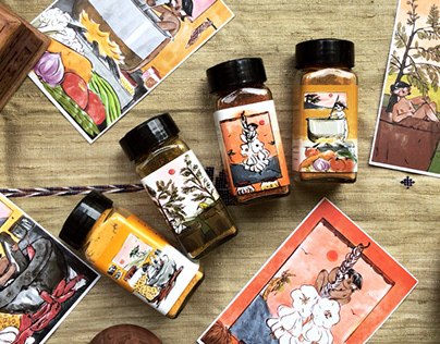 PodiLife: Illustrations for a Spice Brand