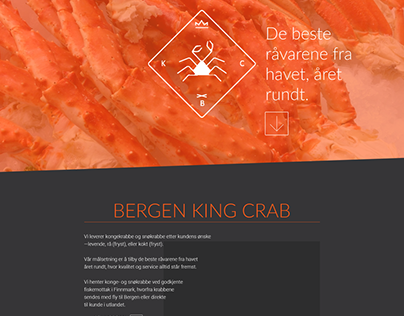 King Crab Website Mockup