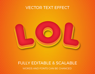 Vector Editable Text Effect Design