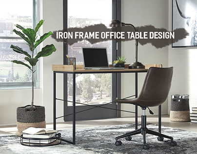Iron frame office table design