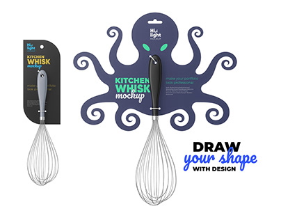 Kitchen Whisk Mockup | Draw Your Shape