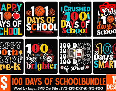 100 Days of School SVG Bundle