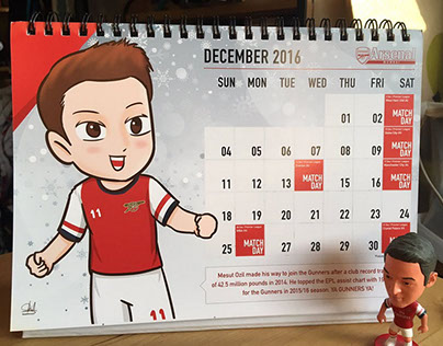 Arsenal Illustration for Calendar 2016-2017
