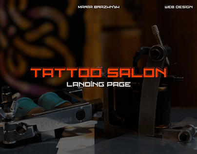 Tatoo Salon Landing Page | Web design