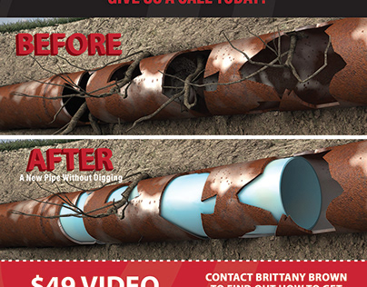 Pipe Lining Advertisement Flyer