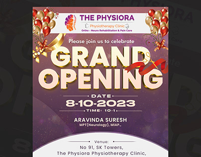 The Physiora - Clinic Opening Ceremony Flyer Design