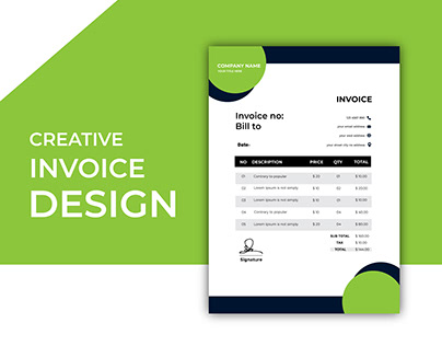 Creative Professional Business Invoice Design