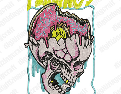 Skull Feelings Embroidery Design File