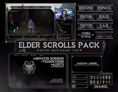 Elder Scrolls Skyrim Animated Stream Overlay
