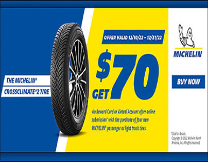 $ 70 Back Redemption On The Purchase Of Michelin Tires