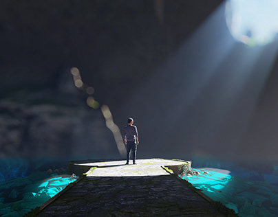Alone in a Cave 3D Visualization