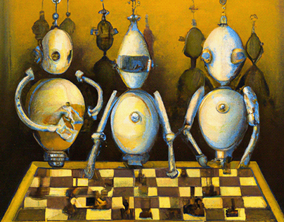 robot chess painting 2