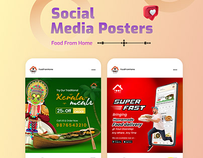 Food From Home | HomeMade Food| |Social Media Posters|