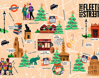 Fleet Street Christmas map
