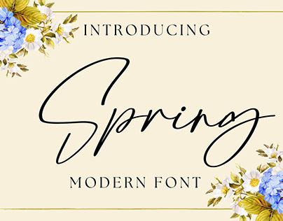 Sping Font, Font, Modern Font