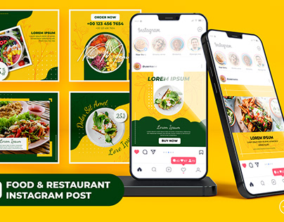 Food Menu and Restaurant Social Media Banner Template