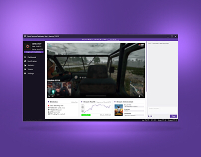 Mockup showing Twitch website with the assets