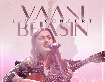 Poster Design for Vaani Bhasin - Live Music Concert
