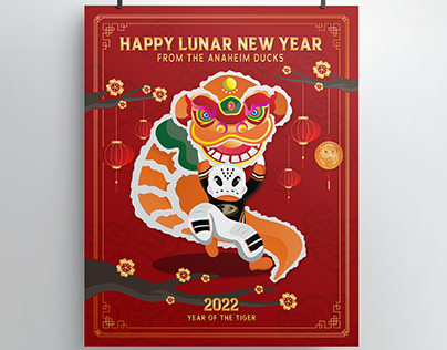 Anaheim Ducks Lunar New Year Poster