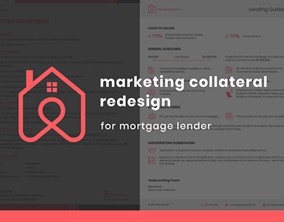 Marketing collateral redesign for mortgage lender