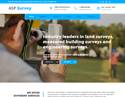 Land Survey Web Template