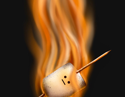 marshmallow, illustration, 2D