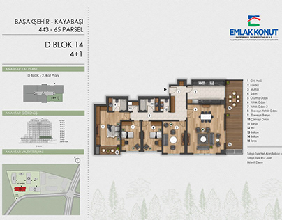 Colour Floorplans project from Istanbul, Turkey