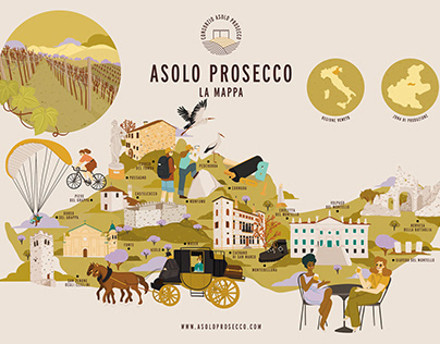 Asolo Prosecco + Vini del Montello Maps