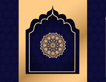 mosque mandala background vector
