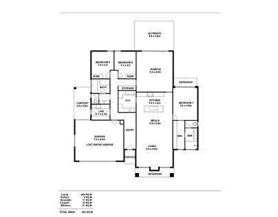 Black /White 2D Floor plan