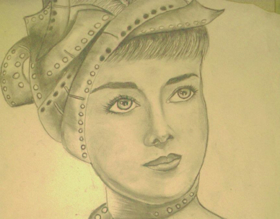 Audrey Hepburn portrait drawing