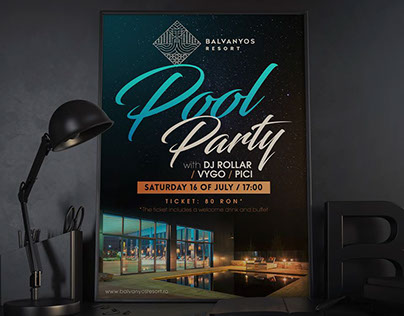 Party Poster / Pool Party / Balvanyos Resort