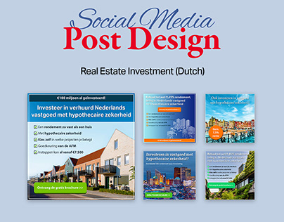 Social media post design for Dutch real estate company