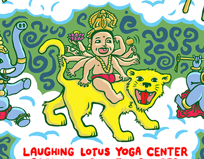 Poster Illustrations for Laughing Lotus Yoga Center