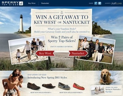 Sperry Top-Sider's Win a Getaway Campaign for JustLuxe